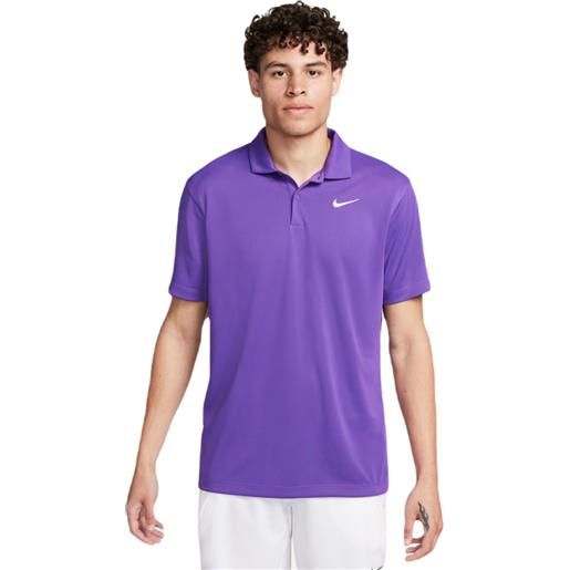 Nike polo da tennis da uomo Nike court dri-fit solid polo - purple cosmos/white