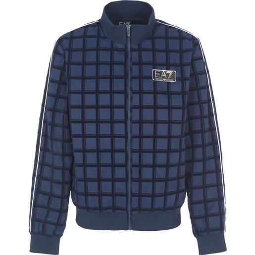EA7 giacca da tennis da uomo EA7 man woven bomber jacket - blue check