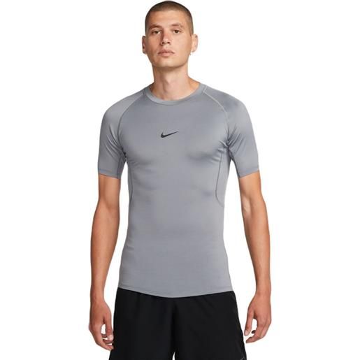 Nike abbigliamento compressivo Nike pro dri-fit tight short-sleeve fitness top - smoke grey/black