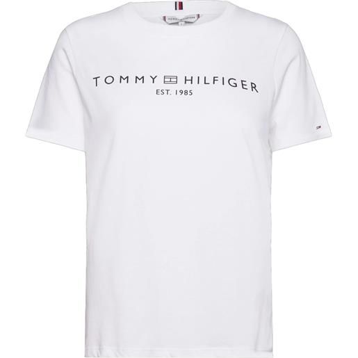 Tommy Hilfiger maglietta donna Tommy Hilfiger regular corp logo c-nk ss - the optic white