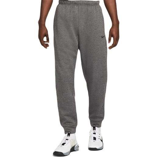 Nike pantaloni da tennis da uomo Nike therma-fit tapered fitness pants - charcoal heather/dark smoke grey/black