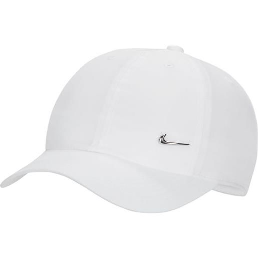 Nike berretto da tennis Nike dri-fit club unstructured metal swoosh youth cap - white