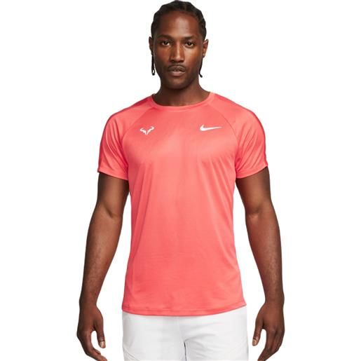 Nike t-shirt da uomo Nike rafa challenger dri-fit tennis top - ember glow/jade ice/white