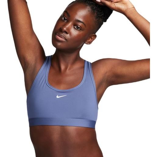 Nike reggiseno Nike swoosh light support non-padded sports bra - diffused blue/white