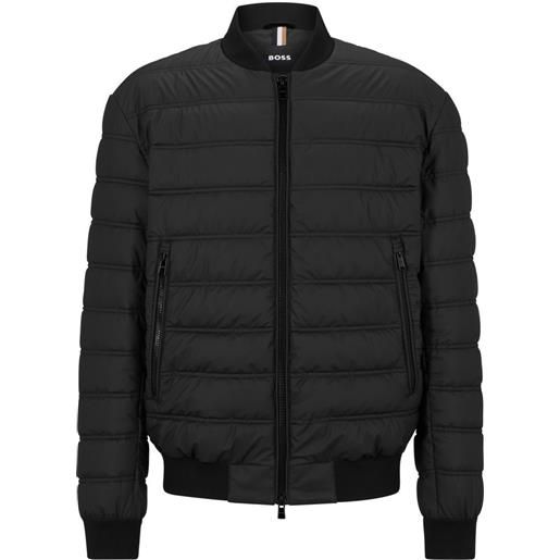 BOSS giacca da tennis da uomo BOSS x matteo berrettini water-repellent puffer jacket with two-way zip - black