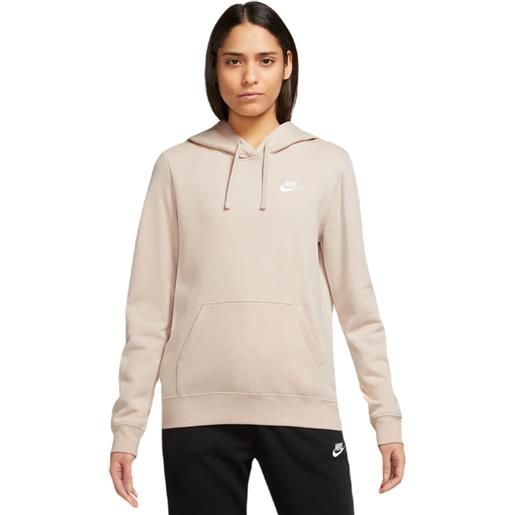 Nike felpa da tennis da donna Nike sportswear club fleece pullover hoodie - sanddrift/white