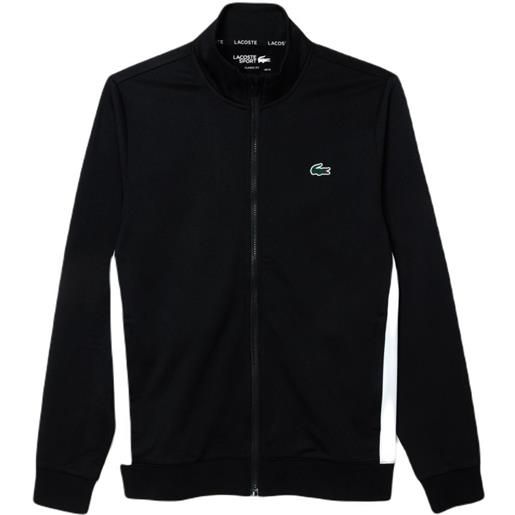 Lacoste felpa da tennis da uomo Lacoste tennis zipped ripstop tennis sweatshirt - black