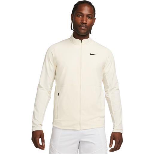Nike felpa da tennis da uomo Nike court advantage packable jacket - coconut milk/black