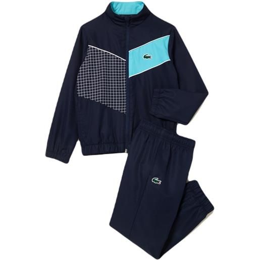 Lacoste tuta per ragazzi Lacoste colorblock tennis sweatsuit - navy blue/blue/white