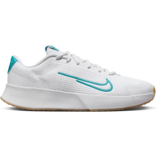 Nike scarpe da tennis da donna Nike court vapor lite 2 - white/lime blast/gum light brown/teal nebula
