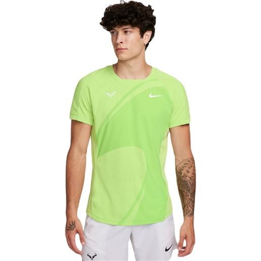 Nike t-shirt da uomo Nike dri-fit rafa tennis top - action green/white