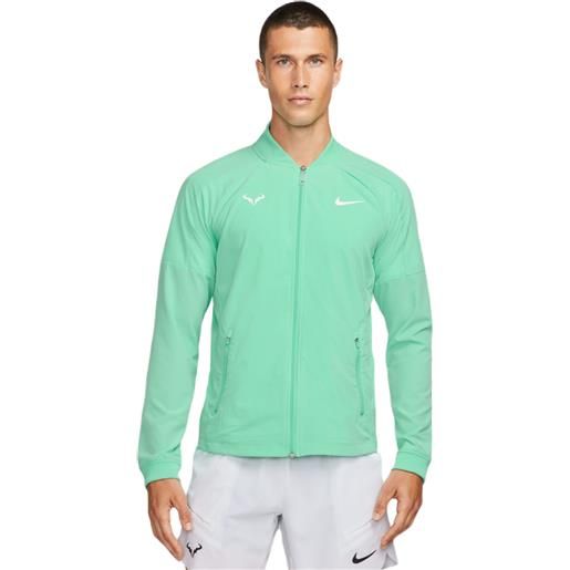 Nike felpa da tennis da uomo Nike court dri-fit rafa jacket - emerald rise/emeradl rise/white