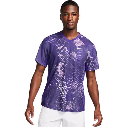 Nike t-shirt da uomo Nike court dri-fit victory novelty top - field purple/white
