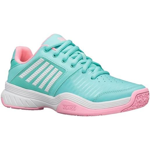 K-Swiss scarpe da tennis bambini K-Swiss court express omni - aruba blue/soft neon pink/white