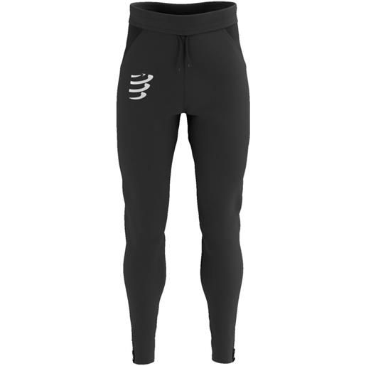 Compressport pantaloni da tennis da uomo Compressport hurricane windproof seamless pants - black