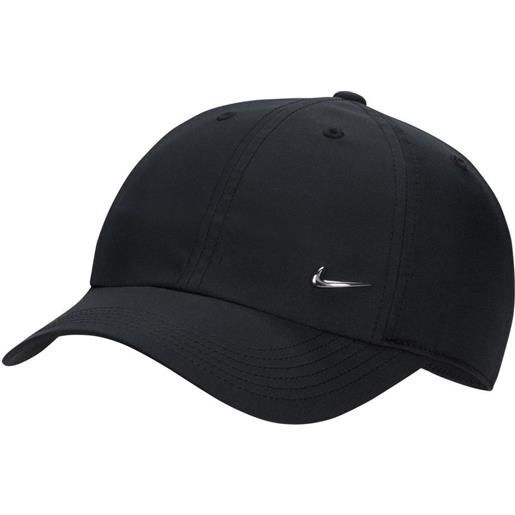 Nike berretto da tennis Nike dri-fit club unstructured metal swoosh youth cap - black