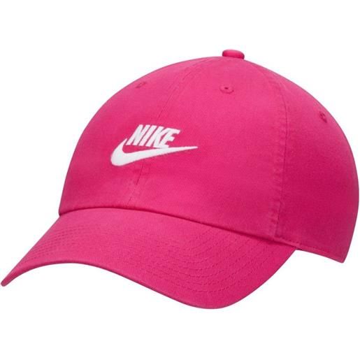 Nike berretto da tennis Nike club unstructured futura wash cap - fireberry/white