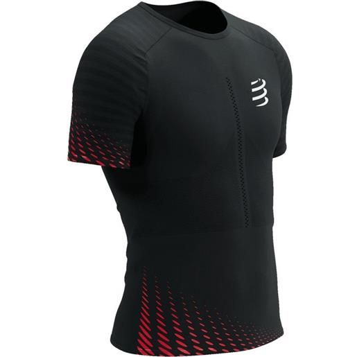 Compressport t-shirt da uomo Compressport racing ss tshirt - black/high risk red