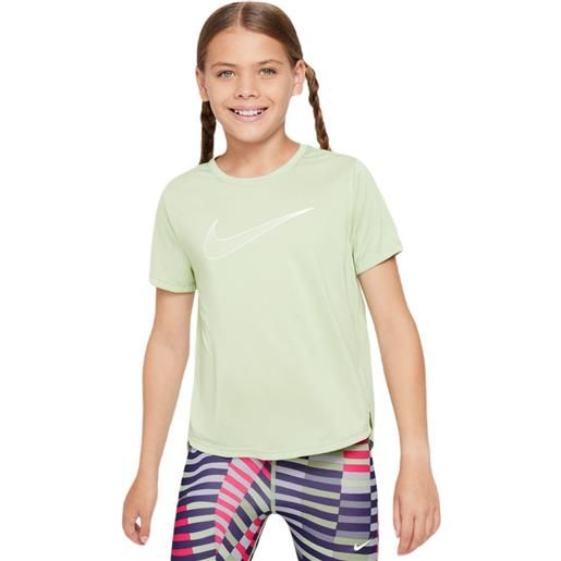 Nike maglietta per ragazze Nike dri-fit one short sleeve top gx - honeydew/white