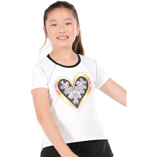 Lucky in Love maglietta per ragazze Lucky in Love paisley in love short sleeve - white