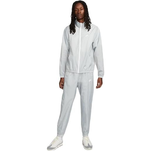 Nike tuta da tennis da uomo Nike sportswear club lined woven track suit - light smoke grey/white
