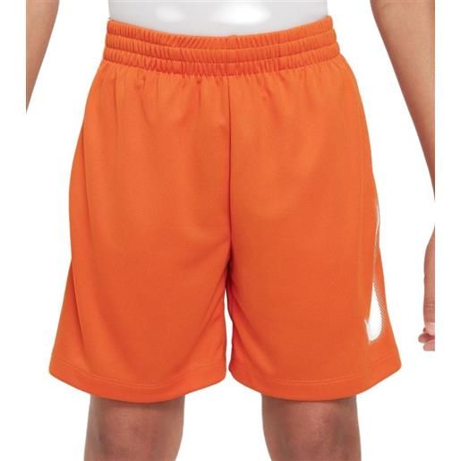Nike pantaloncini per ragazzi Nike dri-fit multi+ graphic training shorts - campfire orange/white/white