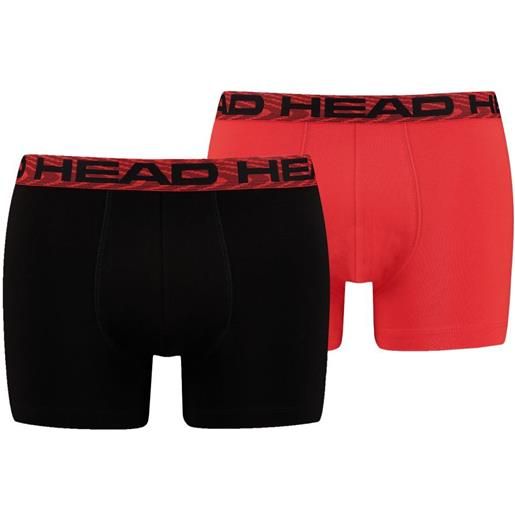 Head boxer sportivi da uomo Head men's seasonal boxer 2p - black/red combo