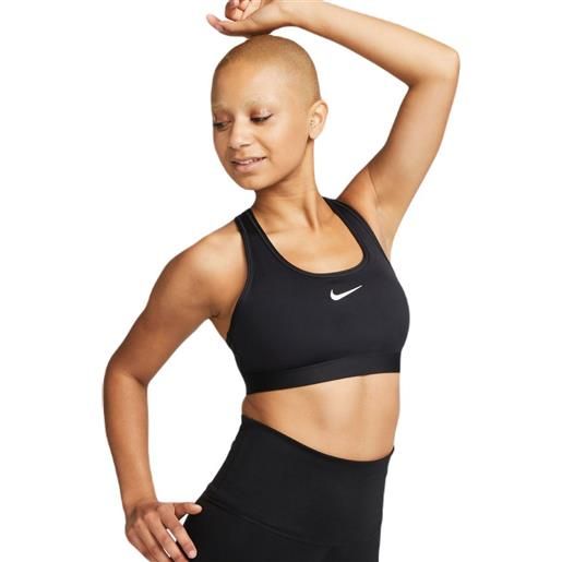 Nike reggiseno Nike swoosh medium support non-padded sports bra - black/white
