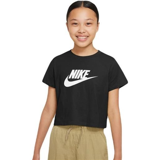 Nike maglietta per ragazze Nike sportswear crop futura tee - black/white