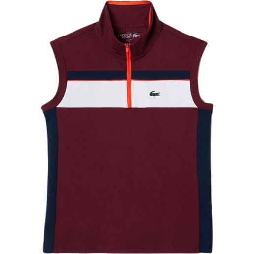 Lacoste polo da donna Lacoste ripstop piqué tennis polo - bordeaux/white/orange