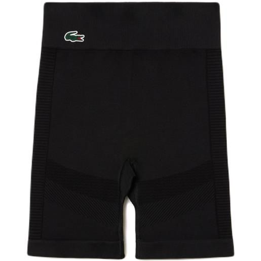 Lacoste pantaloncini da tennis da donna Lacoste women's seamless sport bike shorts - black