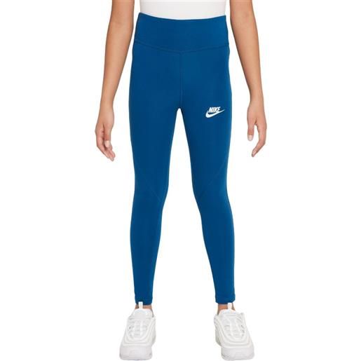 Nike pantaloni per ragazze Nike kids sportswear favorites high-waist leggings - court blue/white