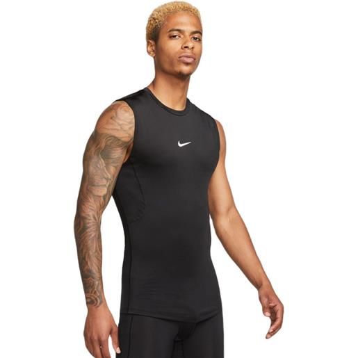 Nike abbigliamento compressivo Nike pro dri-fit tight sleeveless fitness top - black/white