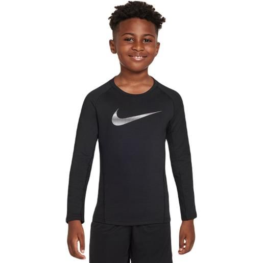 Nike maglietta per ragazzi Nike pro warm long-sleeve top - black/white
