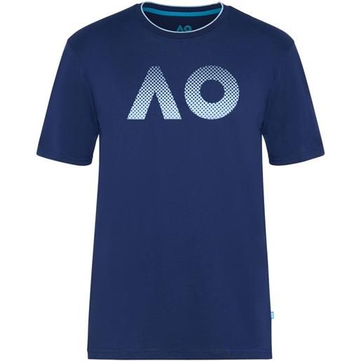Australian Open t-shirt da uomo Australian Open t-shirt ao textured logo - navy