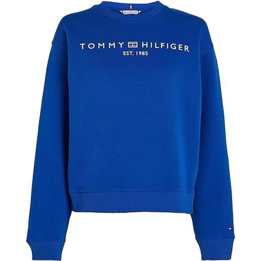Tommy Hilfiger felpa da tennis da donna Tommy Hilfiger modern regular corp logo c-nk sweatshirt - ultra blue