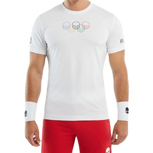 Hydrogen t-shirt da uomo Hydrogen olympic skull tech t-shirt - white
