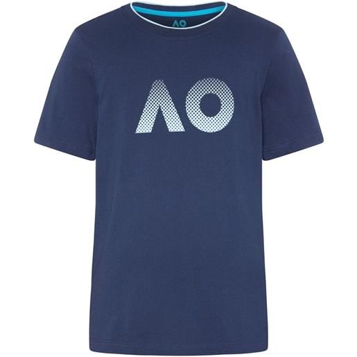 Australian Open maglietta per ragazzi Australian Open kids t-shirt ao textured logo - navy