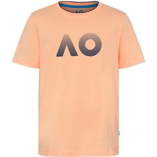 Australian Open maglietta per ragazzi Australian Open kids t-shirt ao textured logo - mellow peach