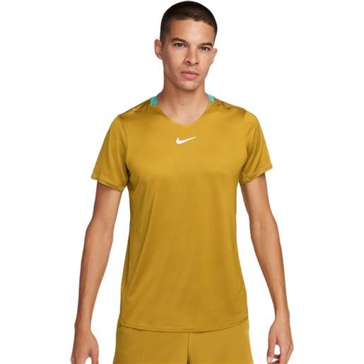 Nike t-shirt da uomo Nike court dri-fit advantage crew top - bronzine/washed teal/white