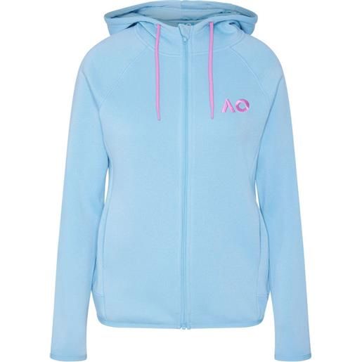 Australian Open felpa da tennis da donna Australian Open zip hoodie ao logo - light blue