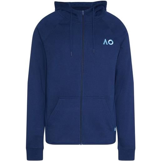 Australian Open felpa da tennis da uomo Australian Open zip hoodie round logo - navy