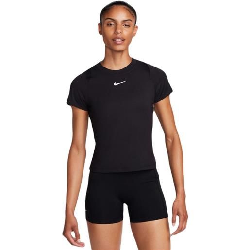 Nike maglietta donna Nike court dri-fit advantage top - black/black/black/white