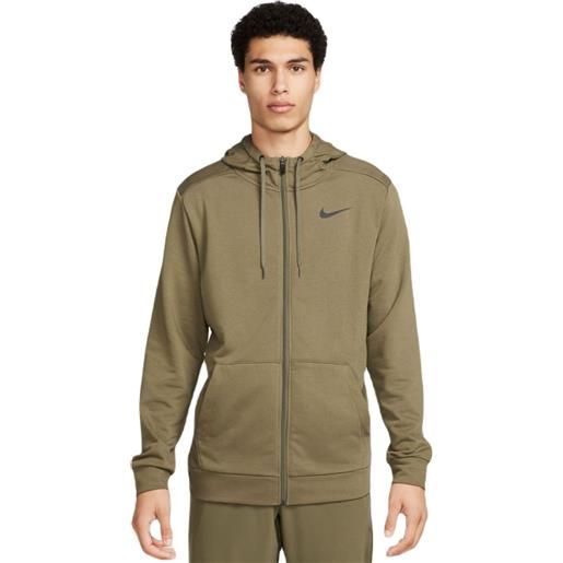 Nike felpa da tennis da uomo Nike dri-fit hoodie full zip - medium olive/black