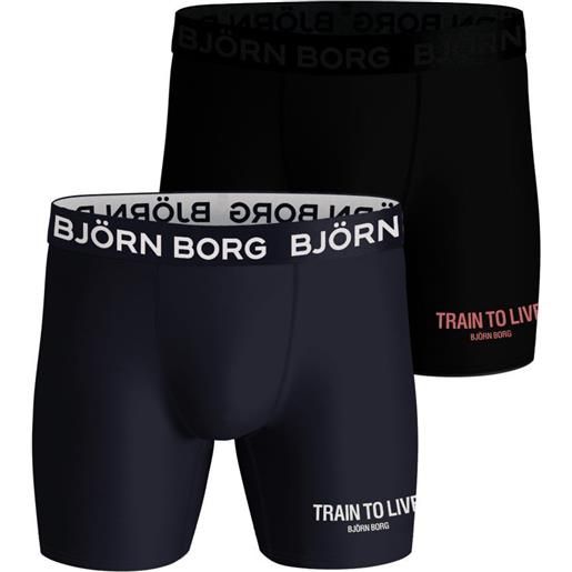 Björn Borg boxer sportivi da uomo Björn Borg performance boxer 2p - black/print