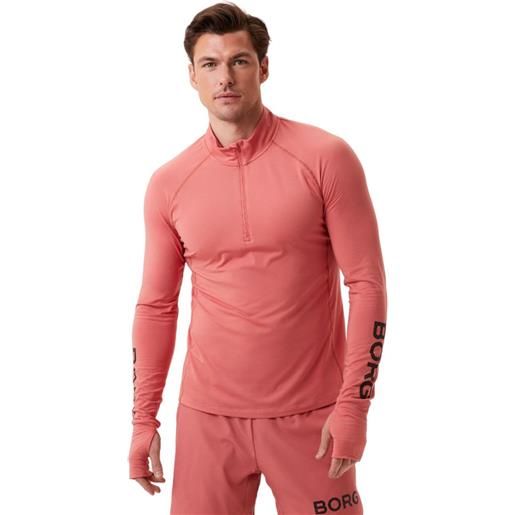 Björn Borg felpa da tennis da uomo Björn Borg borg midlayer half zip - faded rose