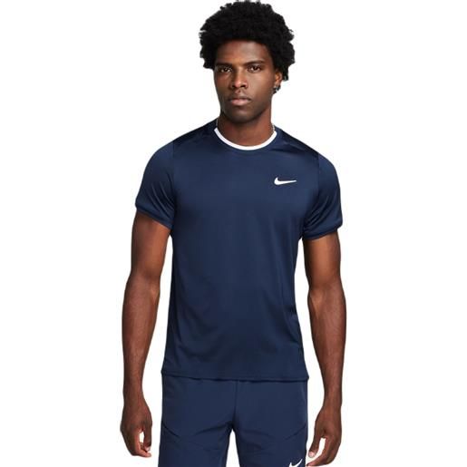 Nike t-shirt da uomo Nike court dri-fit advantage top - obsidian/white