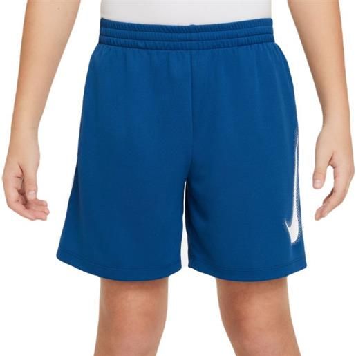 Nike pantaloncini per ragazzi Nike boys dri-fit multi+ graphic training shorts - court blue/white/white