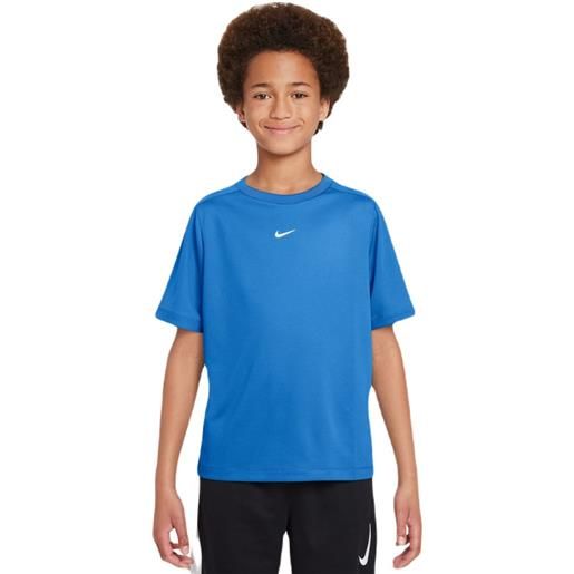 Nike maglietta per ragazzi Nike kids dri-fit multi+ training top - light photo blue/white