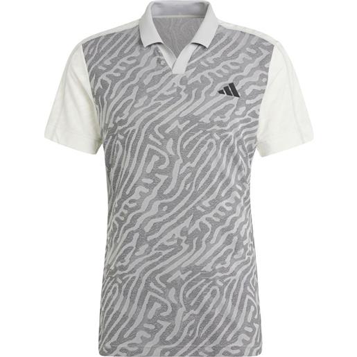 Adidas polo da tennis da uomo Adidas tennis airchill pro freelift poloshirt - grey two/black/off white